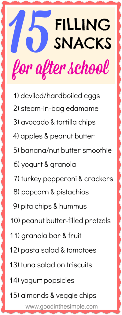 15 easy after school snacks for kids