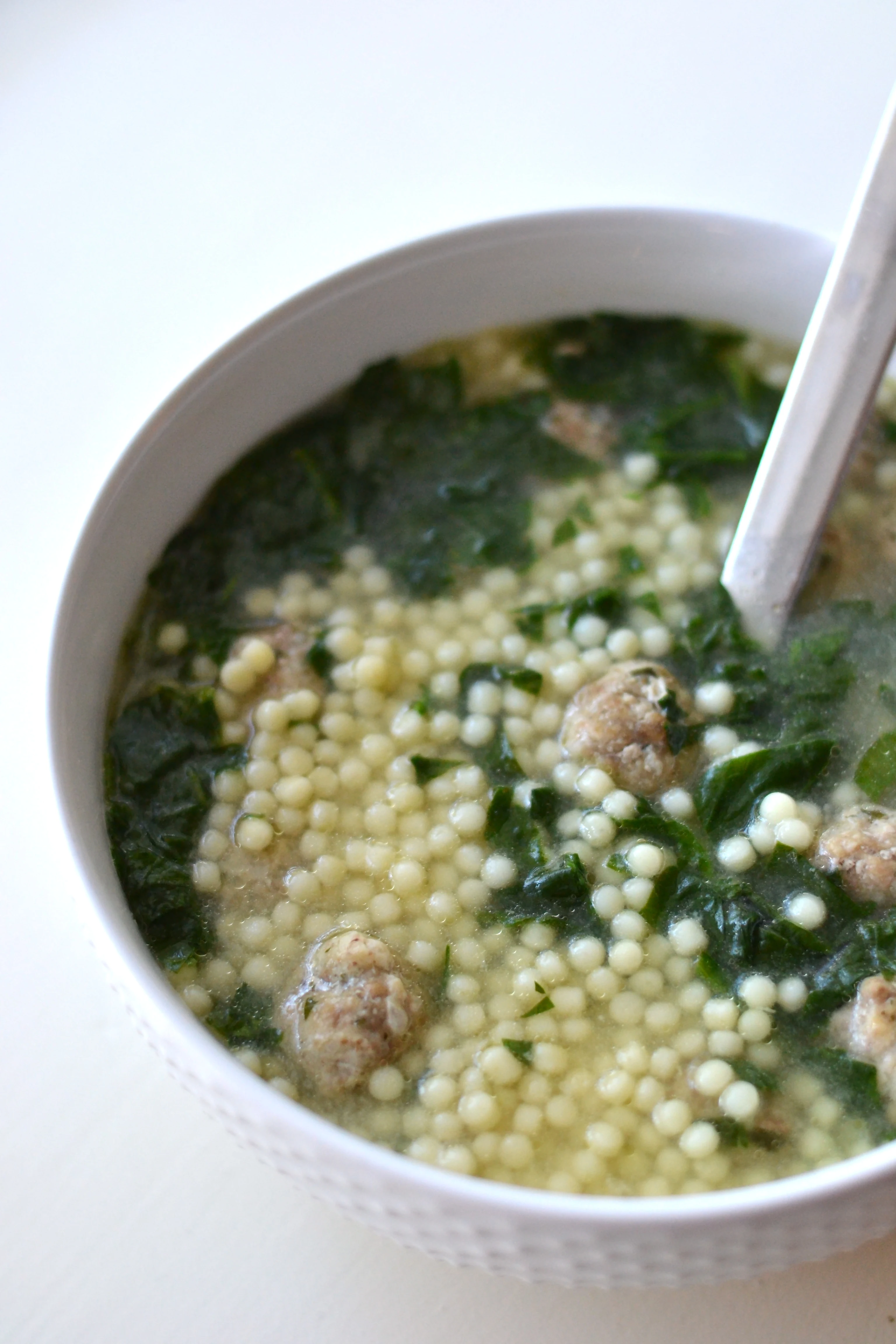 Easy Italian Wedding Soup Recipe with Frozen Meatballs - Little Broken