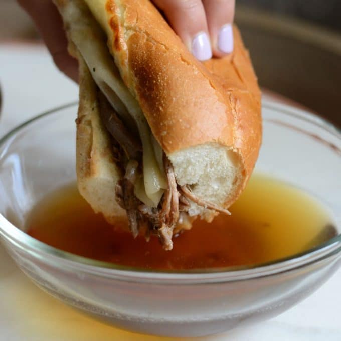 Easy Slow Cooker French Dip Sandwich