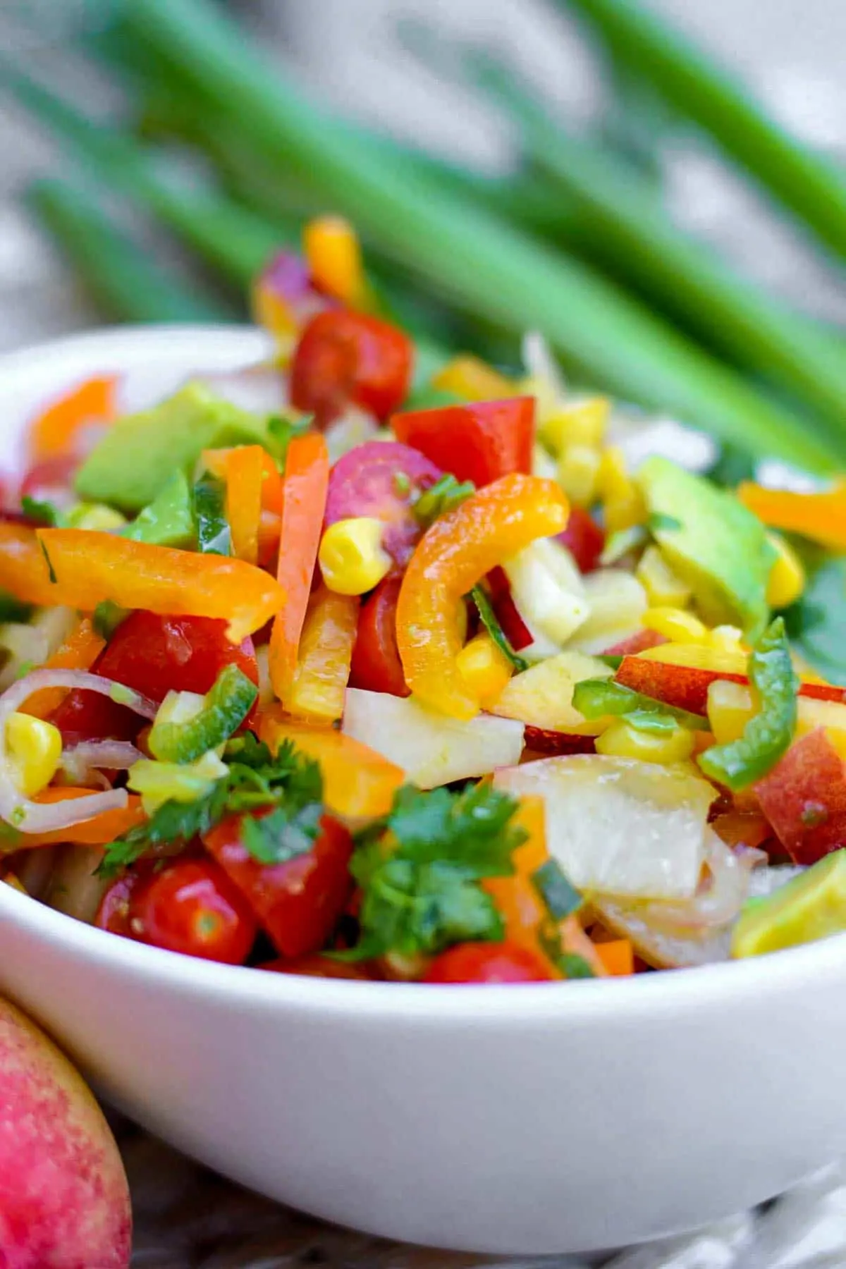 Bowl of vegetable ceviche