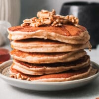 Stack of cinnamon maple pancakes