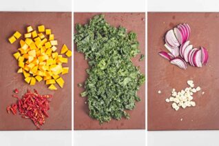 Veggies chopped and ready to cook
