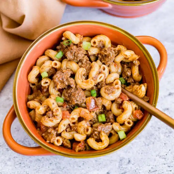 Bowl of venison goulash
